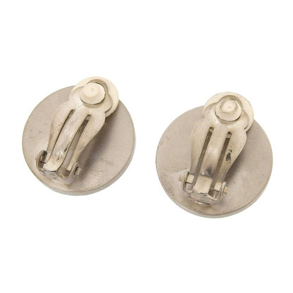 Hermes Bijouterie Fantaisie Serie Shell Clip Earrings For Both Ears Silver With