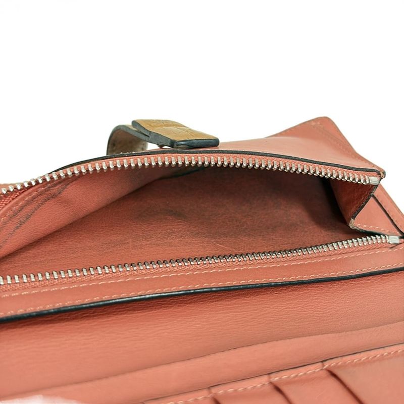 Loewe Long Wallet - Gray Beige And Light Brown Leather