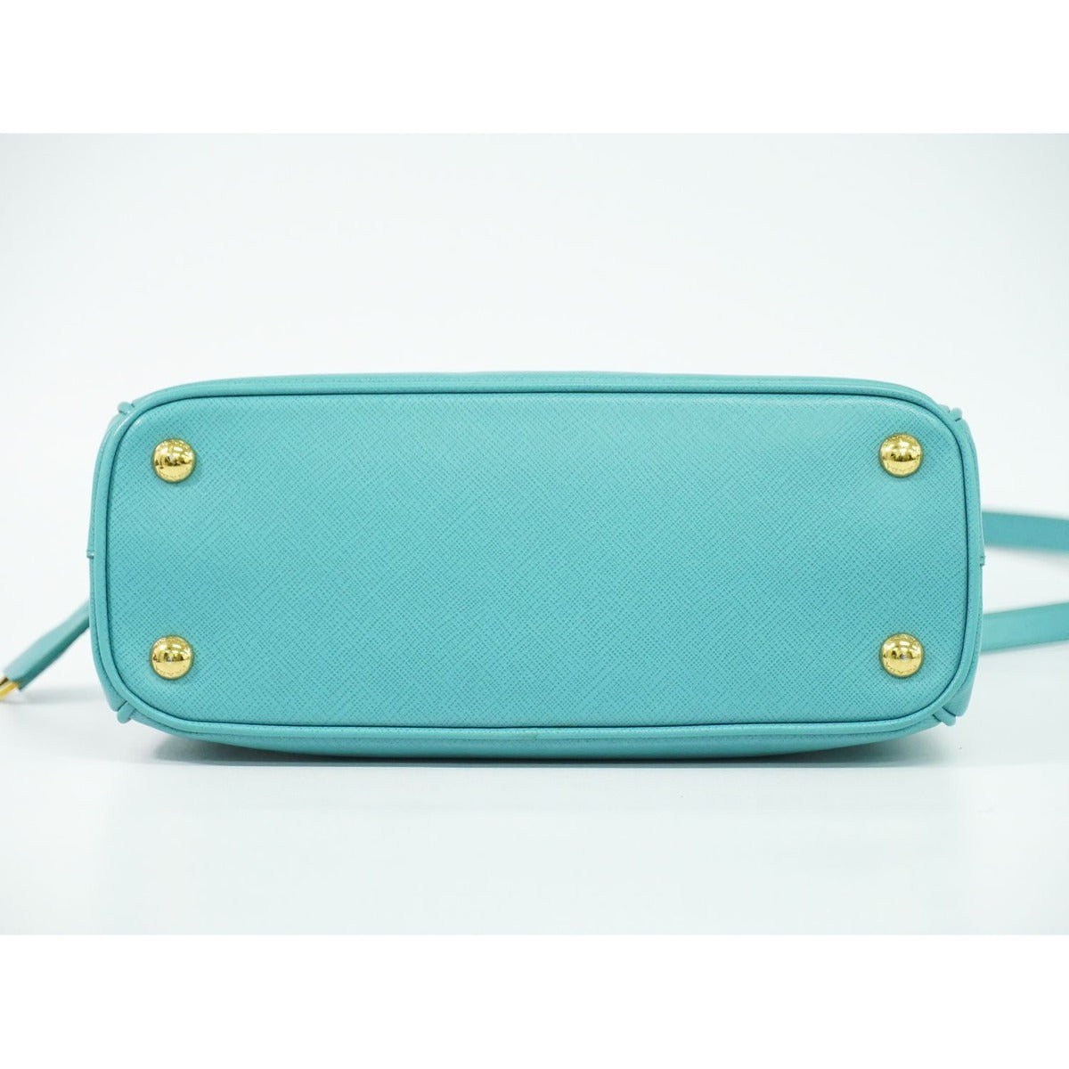 Prada Saffiano Leather 2-Way Shoulder Bag Pochette Turquoise — view 3
