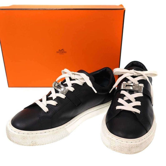 Hermes Day Sneakers Kelly Buckle Black 39