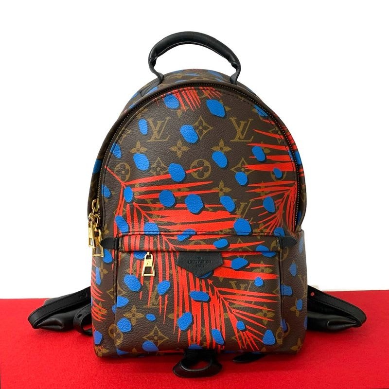 Louis Vuitton Palm Spring Monogram Jungle Dot Leather Backpack Daypack