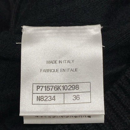 Chanel Cardigan Size 36 S Women - P71576 Black And Silver Cashmere