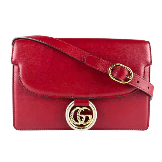 Gucci Shoulder Bag Leather Red