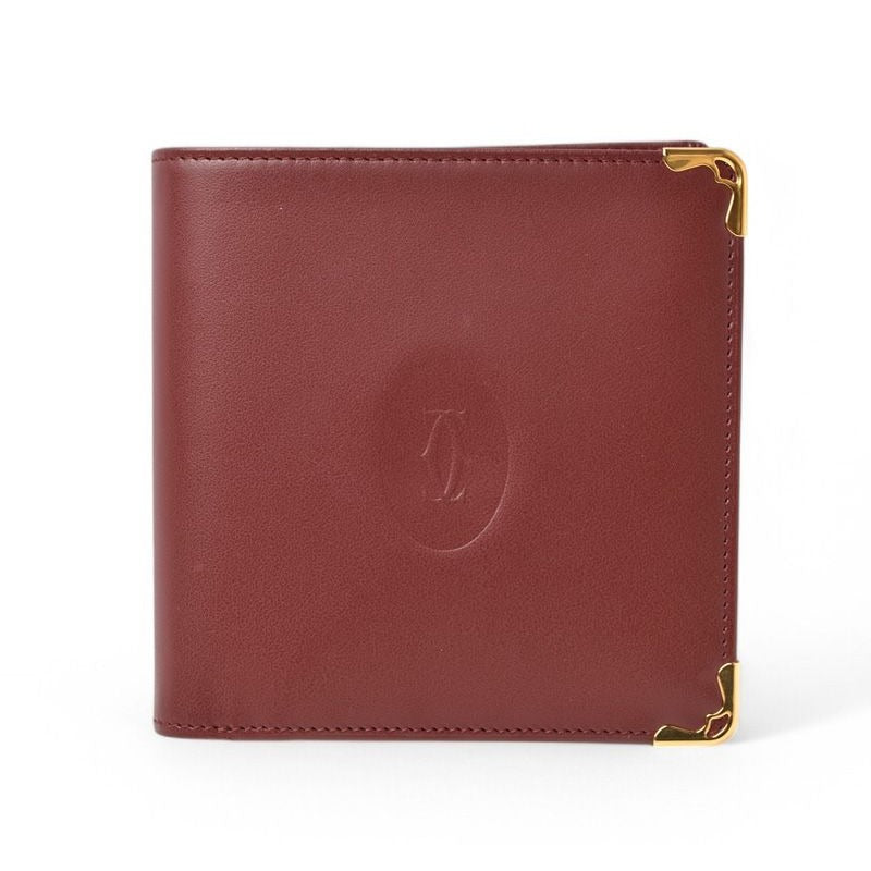 Cartier Fold Wallet Vintage Must de Cartier Bordeaux