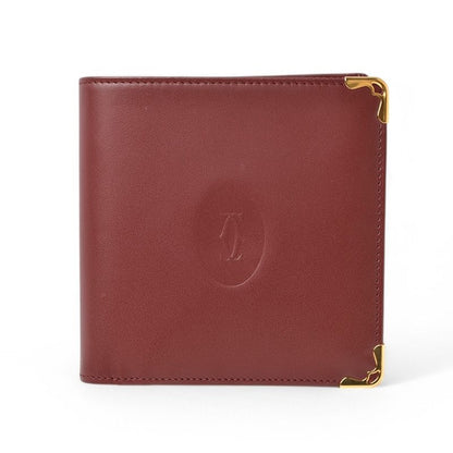 Cartier Fold Wallet Vintage Must de Cartier Bordeaux