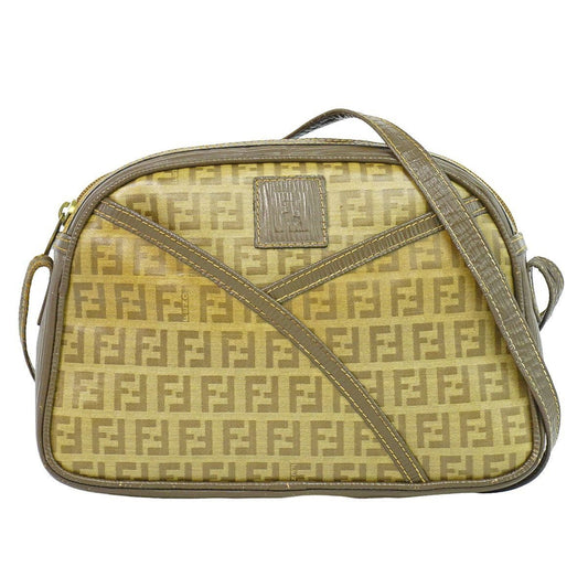 Fendi Zucca Shoulder Bag Pochette Brown