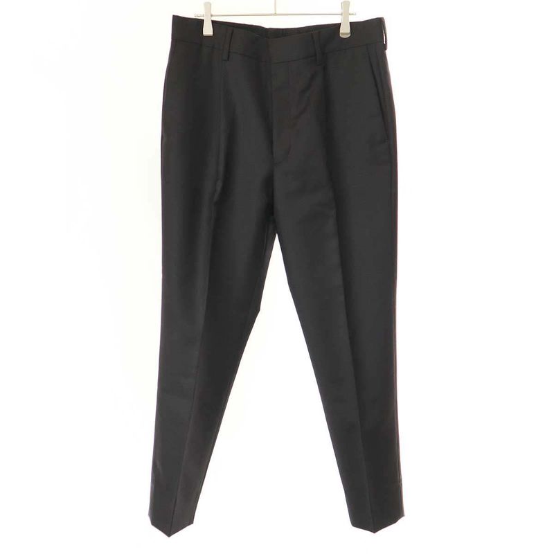 Prada 23ss Wool Mohair Slack Pants Up0214 Black 48