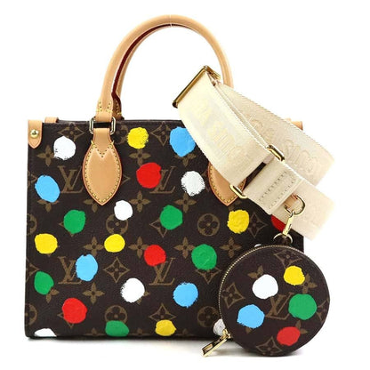 Louis Vuitton Shoulder Bag LV Yk On The Go PM Brown Multicolor Yayoi Kusama