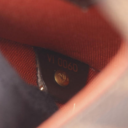 Louis Vuitton Shoulder Bag Portobello Canvas Leather Ebene Brown — view 5