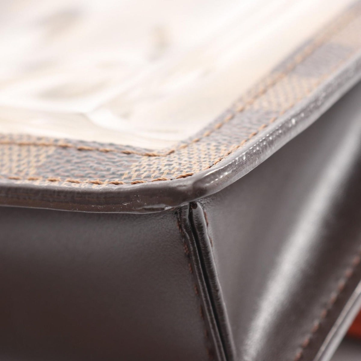 Louis Vuitton Shoulder Bag Portobello Canvas Leather Ebene Brown — view 9