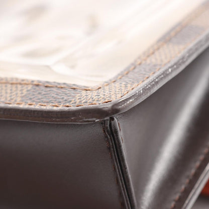 Louis Vuitton Shoulder Bag Portobello Canvas Leather Ebene Brown — view 9