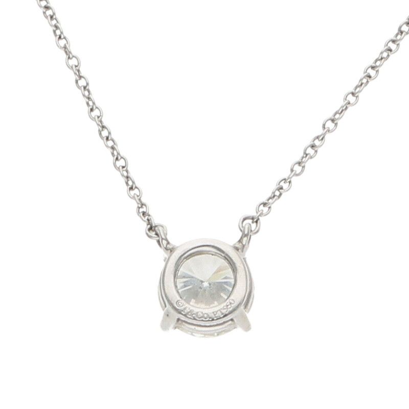 Tiffany & Co Solitaire Pt950 Diamond Platinum Necklace Ladies