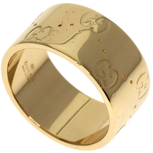 Gucci GG Icon Wide #11 Ring - 18K Yellow Gold Ladies