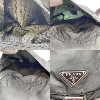 Prada Backpack Sac Daypack Backpack Nylon Khaki Women Men Vintage Fashion