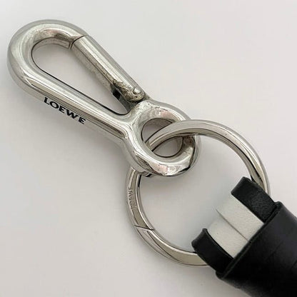 Loewe Charm Black White Silver Anagram Excellent Condition Leather