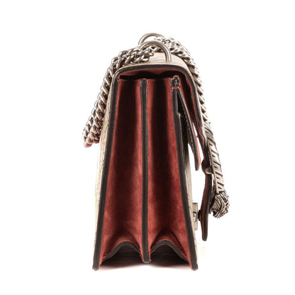 Gucci Blooms Dionysus Beige Burgundy Supreme Canvas Shoulder Bag — view 4