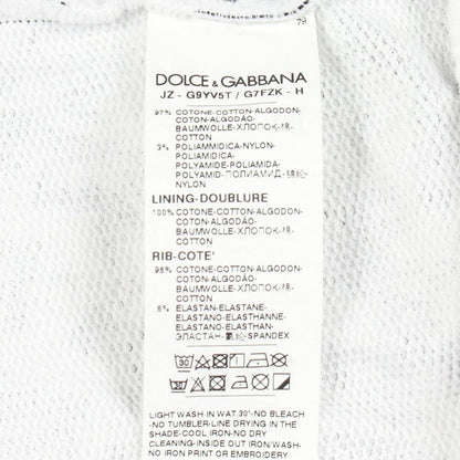 Dolce & Gabbana Hoodie Flocked Graffiti Print Cotton — view 4