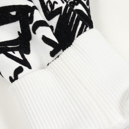 Dolce & Gabbana Hoodie Flocked Graffiti Print Cotton — view 6