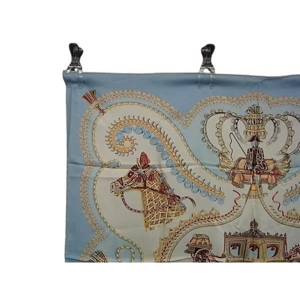 Hermes Scarf Carre 90 Multicolor 100% Silk Paperole Carriage and Nobility — view 3