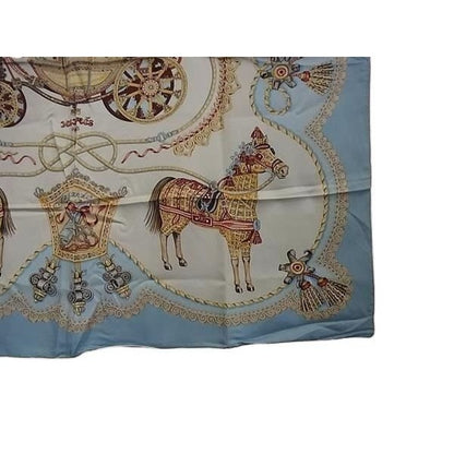 Hermes Scarf Carre 90 Multicolor 100% Silk Paperole Carriage and Nobility — view 4