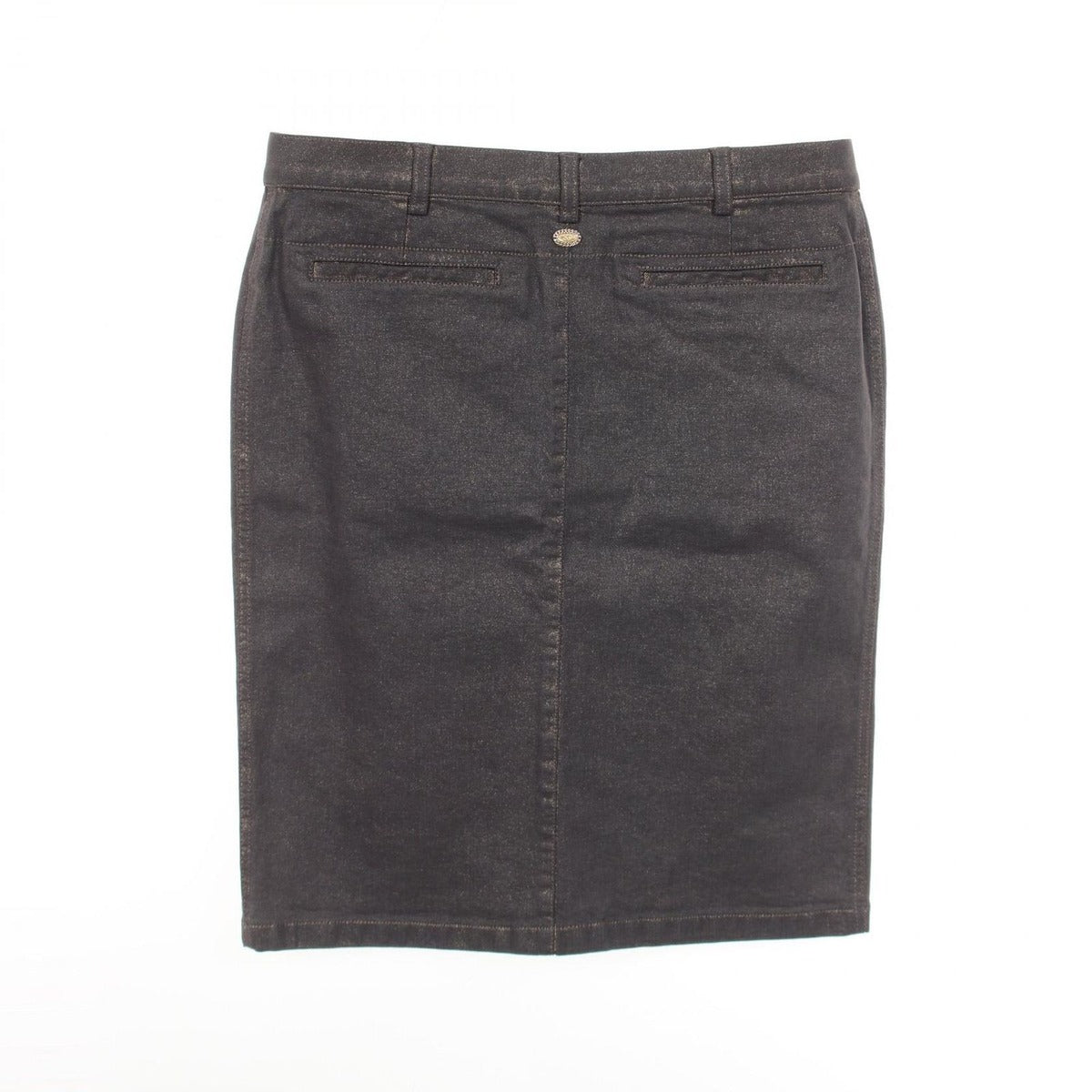 Chanel Skirt CC Logo Button Cotton Denim — view 2