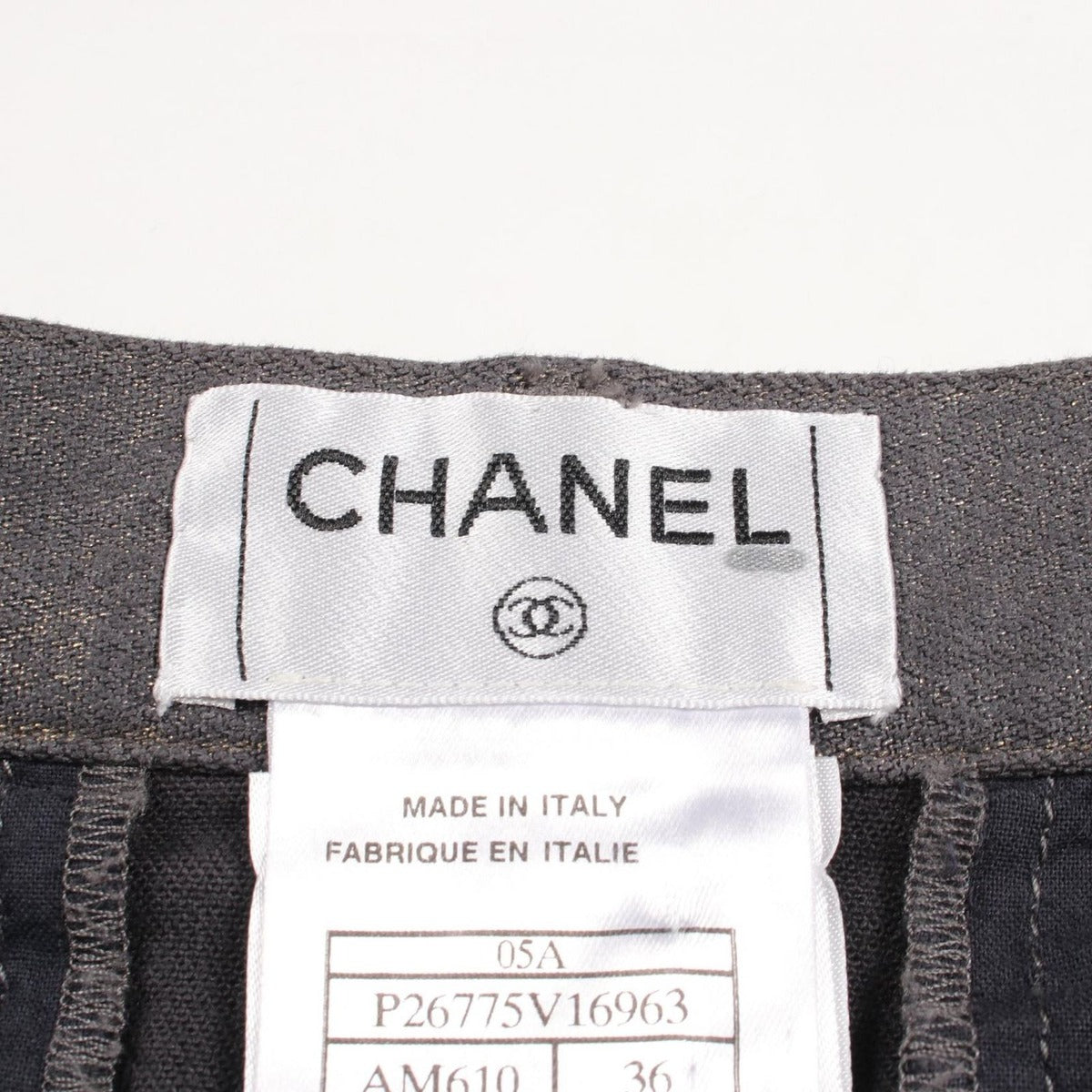 Chanel Skirt CC Logo Button Cotton Denim — view 3