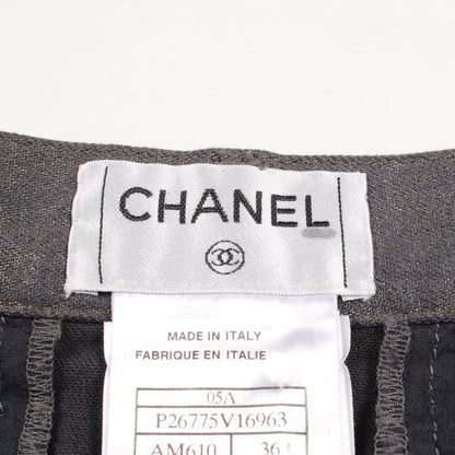Chanel Skirt CC Logo Button Cotton Denim — view 3