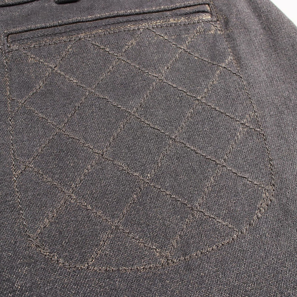 Chanel Skirt CC Logo Button Cotton Denim — view 6