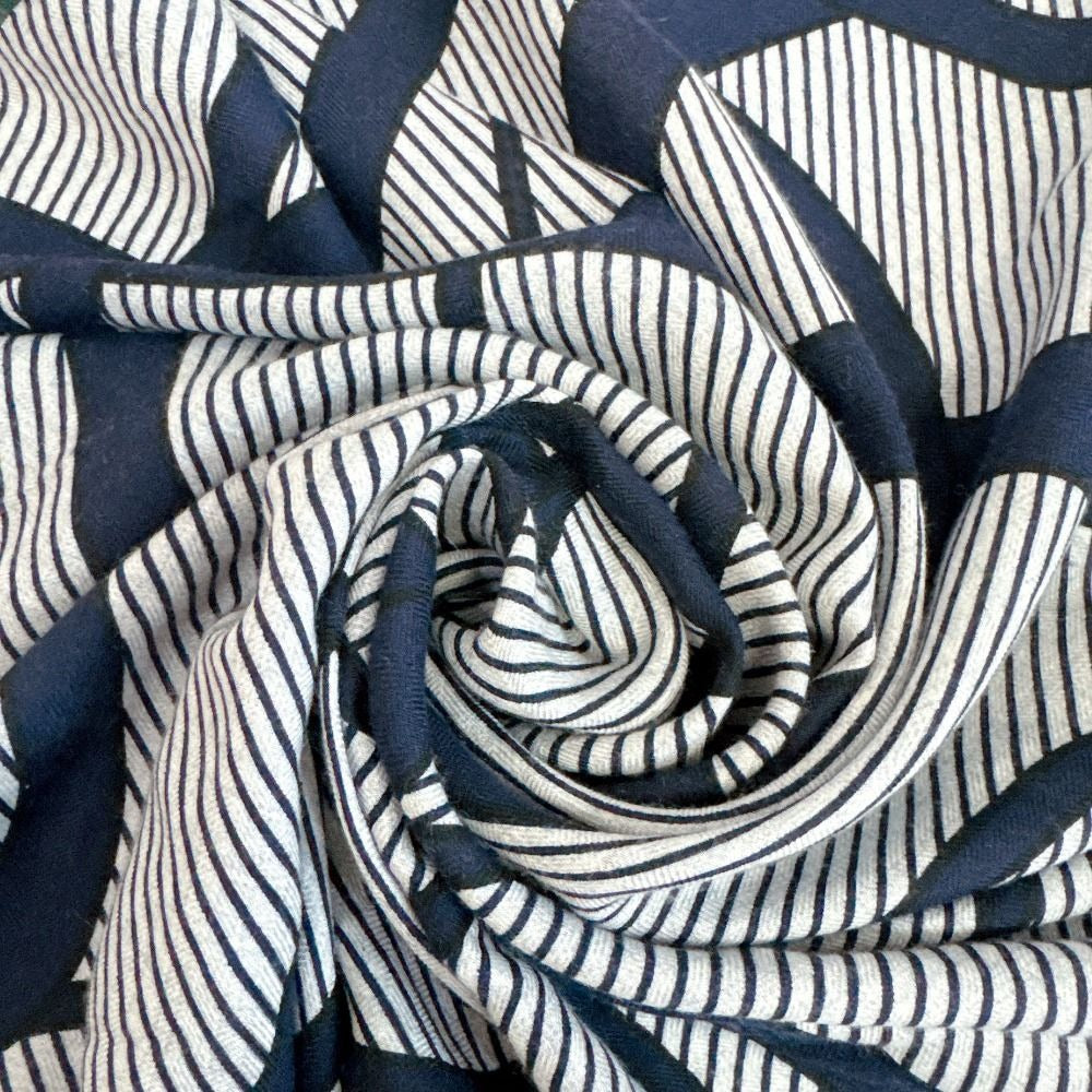 Hermes Triangle Jean Chemises Cashmere Scarf Navy