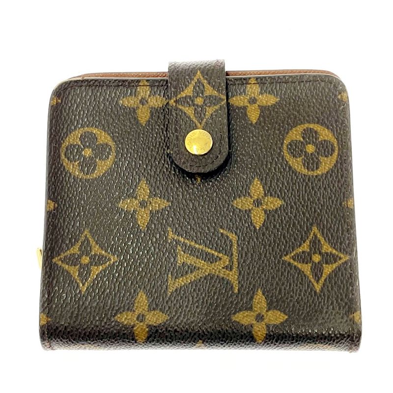 Louis Vuitton M61667 Monogram PVC Compact Zip Bifold Wallet Brown 303395 Bifold