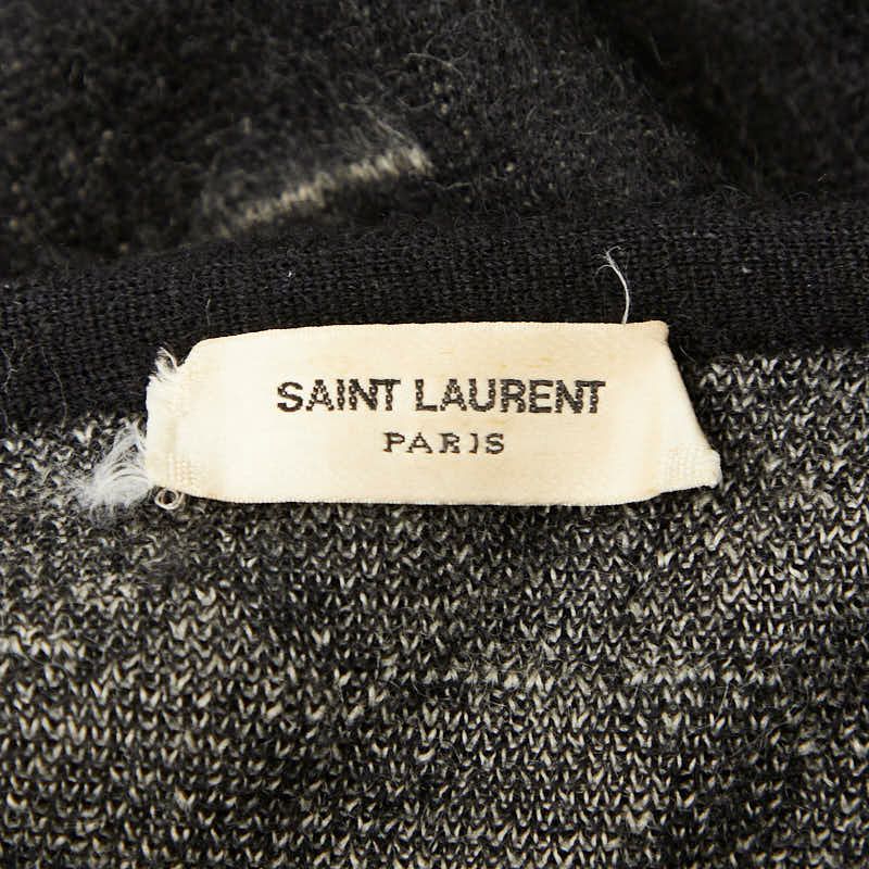Saint Laurent 16AW Eddy Period Knitted Sweater Size: L 459944 Black Wool Mohair