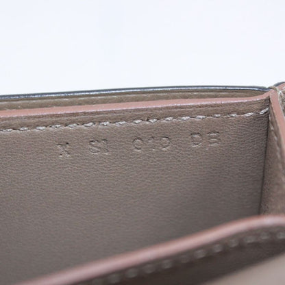 Hermes Passant Long Origan Leather Brown Wallet Silver
