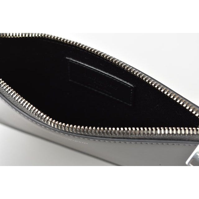 Saint Laurent Paris Flap Pouch Clutch Bag Gray W20 — view 3