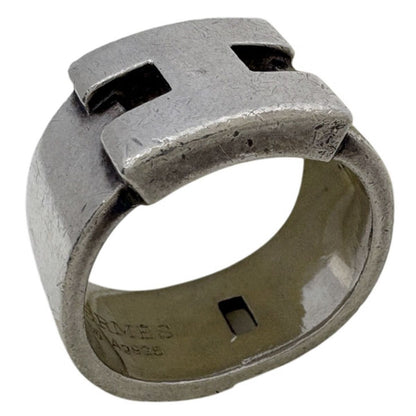 Hermes Ring Logo Silver