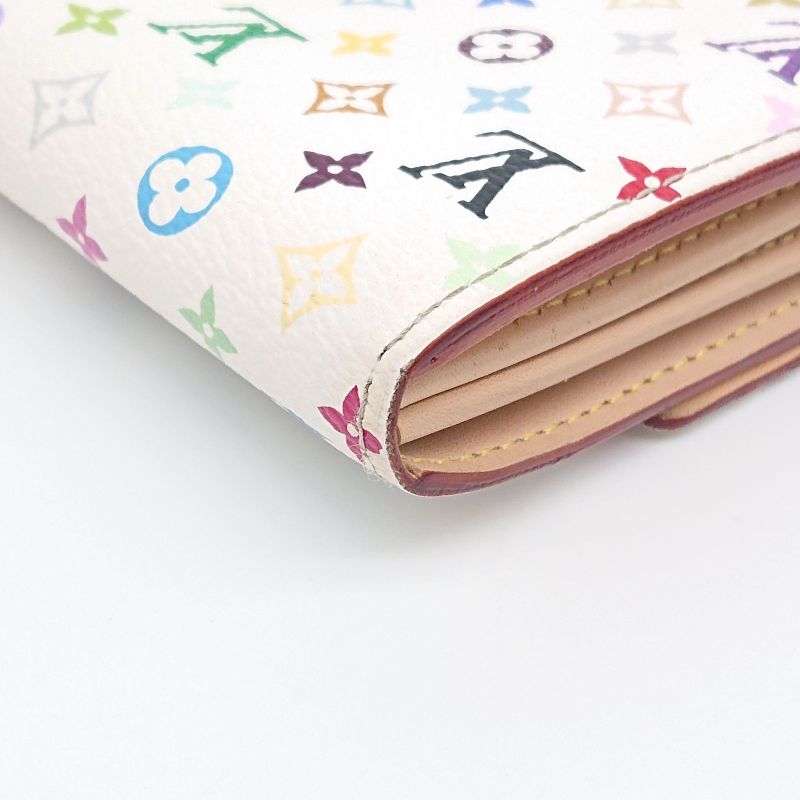 Louis Vuitton Sarah Bron Multicolor Beige Long Wallet Foldable Wallet Box/storag