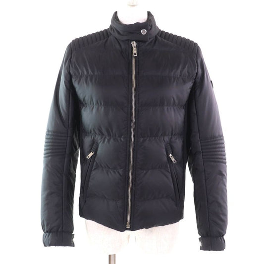 Prada 290545 Triangle Logo Zip Up Down Jacket Outerwear Black 42 Women