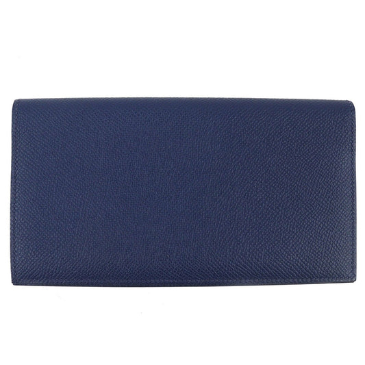 Hermes Mc2 Fleming Veau Epsom Bifold Wallet Billfold Navy