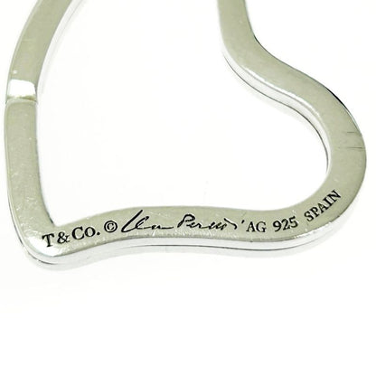Tiffany & Co Tiffany & Co Silver Open Heart Key Ring 8.6g 925 Engraved 412106