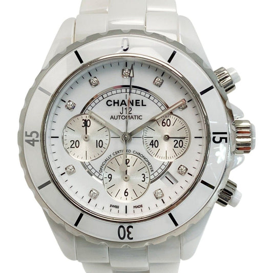 Chanel Chronograph Diamond White Ceramic Automatic Watch