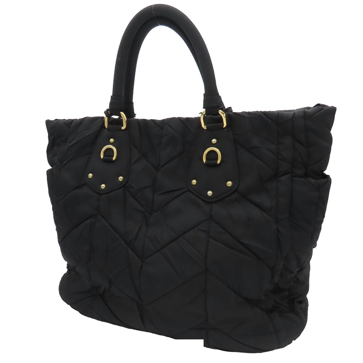 Prada Quilted Tote Black Nylon 2-Way Shoulder Bag — view 2