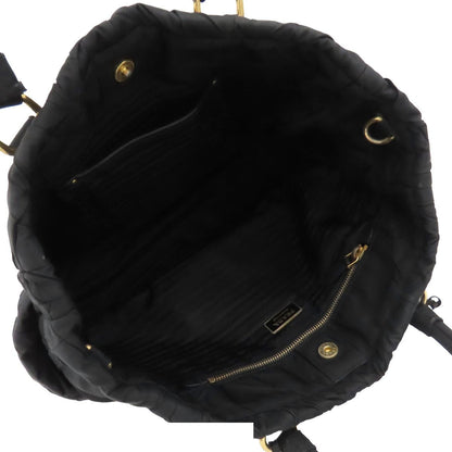 Prada Quilted Tote Black Nylon 2-Way Shoulder Bag — view 5