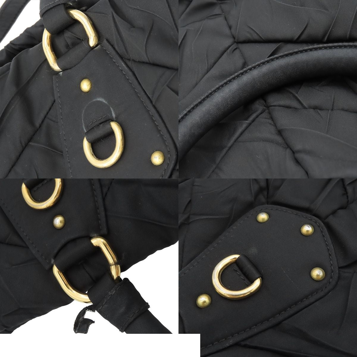 Prada Quilted Tote Black Nylon 2-Way Shoulder Bag — view 7