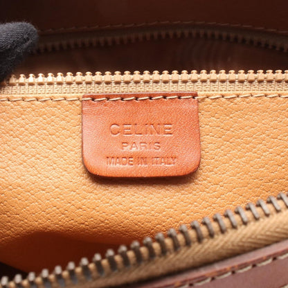 Celine Tote Macadam Dark Brown Canvas Leather Handbag — view 4