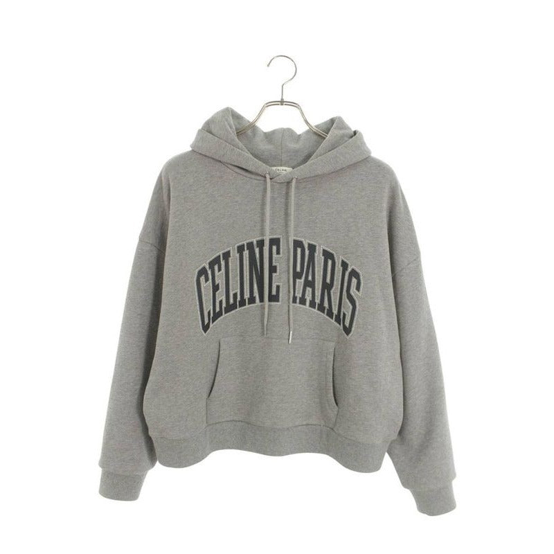 Celine Logo Print Cropped Hoodie XS