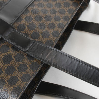 Celine Macadam Pattern Dm00/2 Tote Bag Pvc/leather Brown Basic Chic