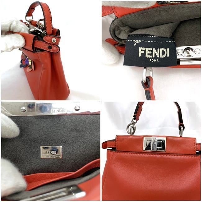 Fendi 2way Bag Micro Peekaboo F21342 Red