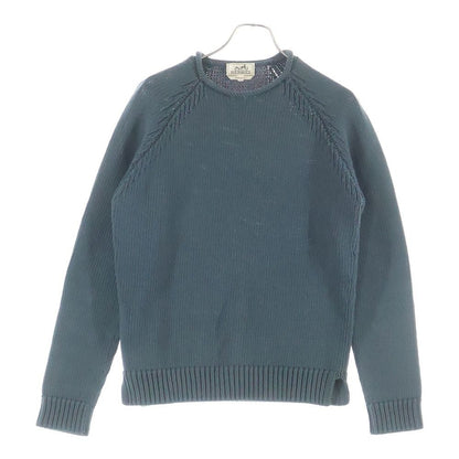 Hermes Logege Cotton Pullover Sweater Dark Green