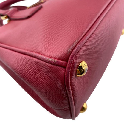 Prada Galleria Mini Handbag Bag Cabasn Brand Pink Ladies