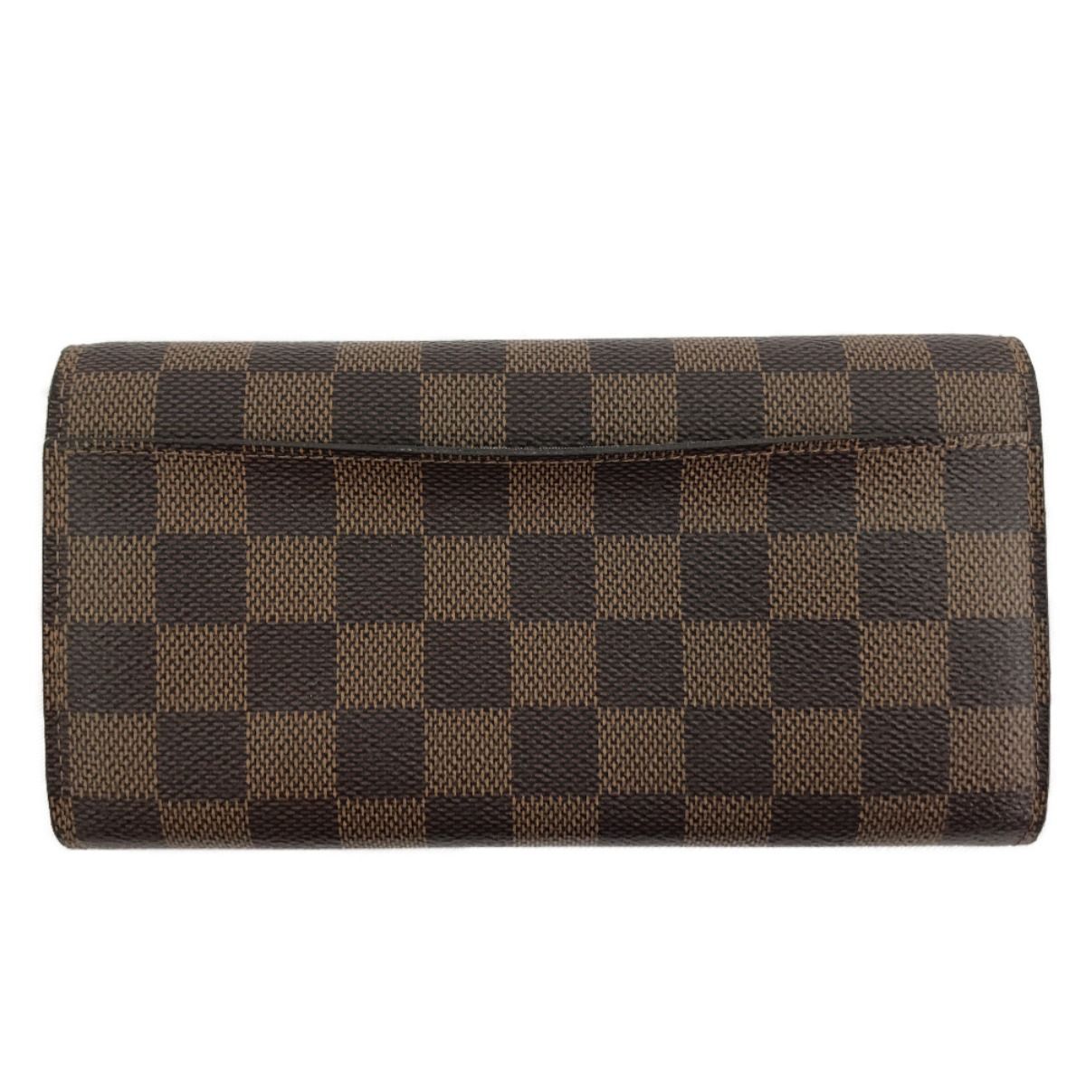 Louis Vuitton Long Wallet Portefeuille Sarah Damier Ebene N63209 Pocket
