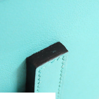 Hermes Jige Elan 29 Blue Atole Swift Clutch — view 8